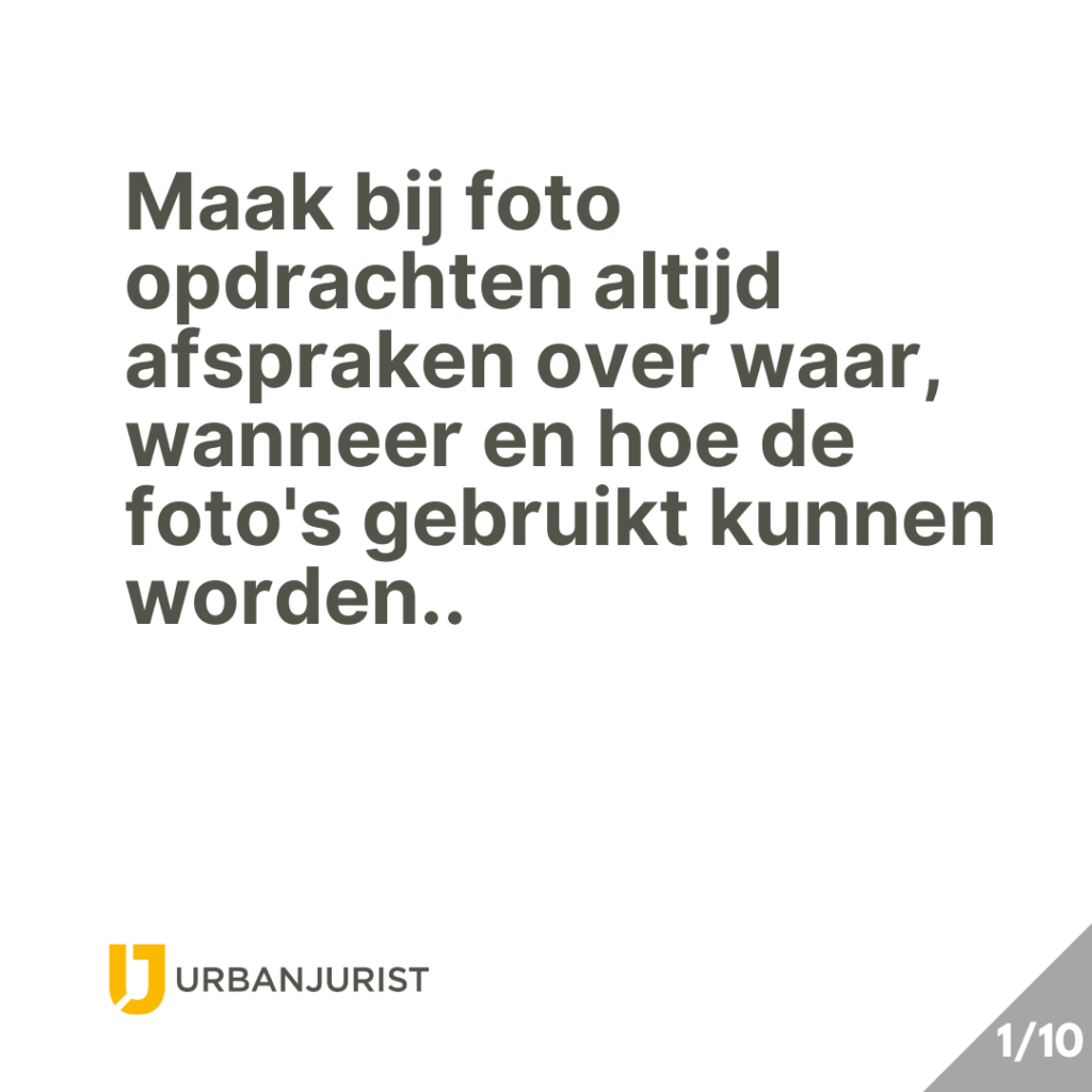 tekst: maak altijd afspraken bij het maken van foto's